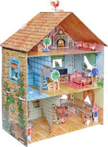Сборная модель из картона Кукольный Дом 3